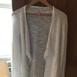 Lilly Pulitzer cardigan with fringe